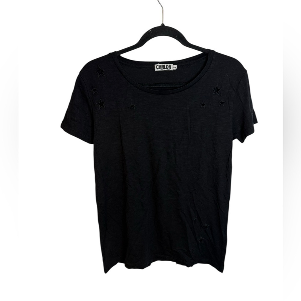 CHRLDR Black Star Cut Out Tee